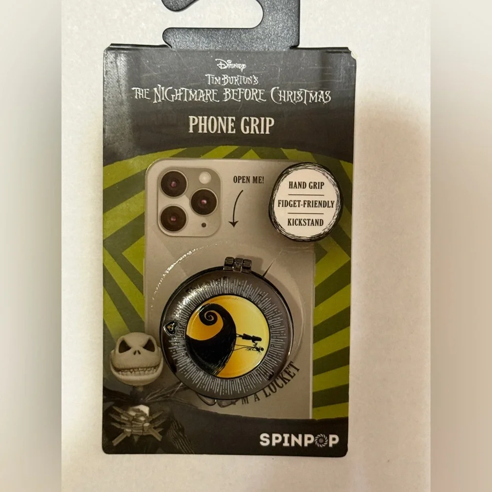 Disney The Nightmare Before Christmas Phone Grip - Black and Yellow